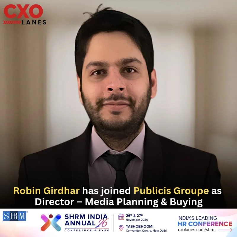 Robin Girdhar has joined Publicis Groupe as Director – Media Planning & Buying
