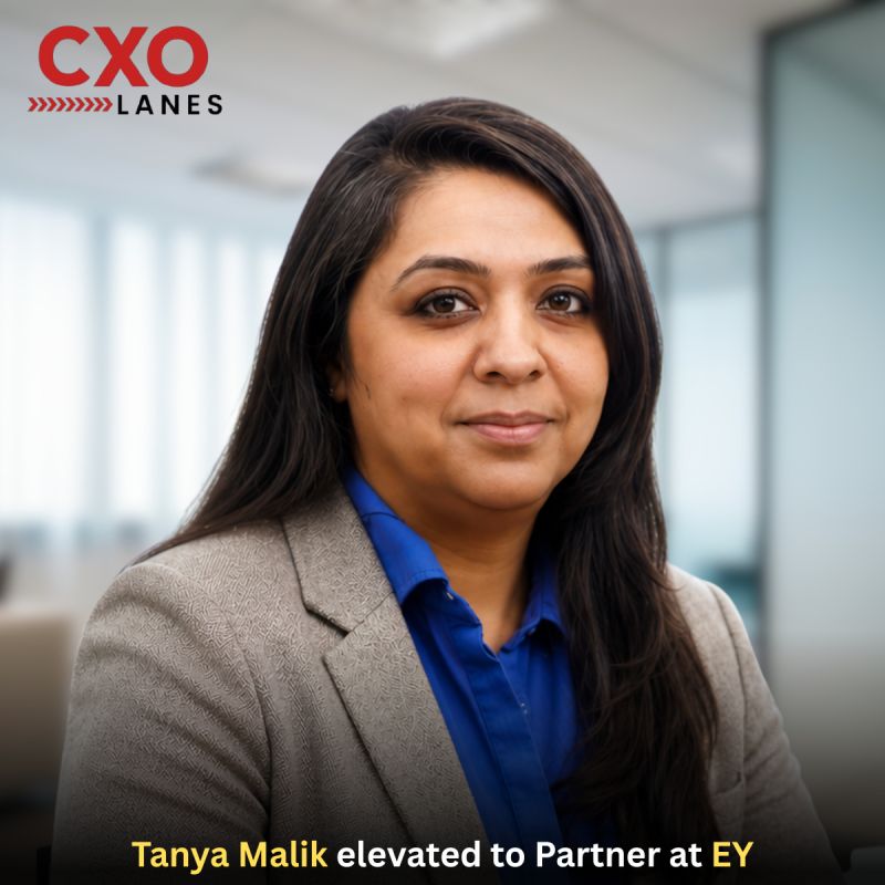 Tanya Malik elevated to Partner at EY, a significant milestone that reflects her leadership, client impact, and contributions to the firm's
