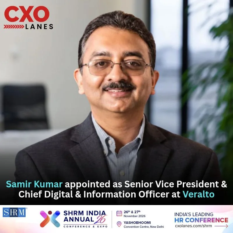 Samir Kumar appointed as Senior Vice President and Chief Digital and Information Officer at Veralto
