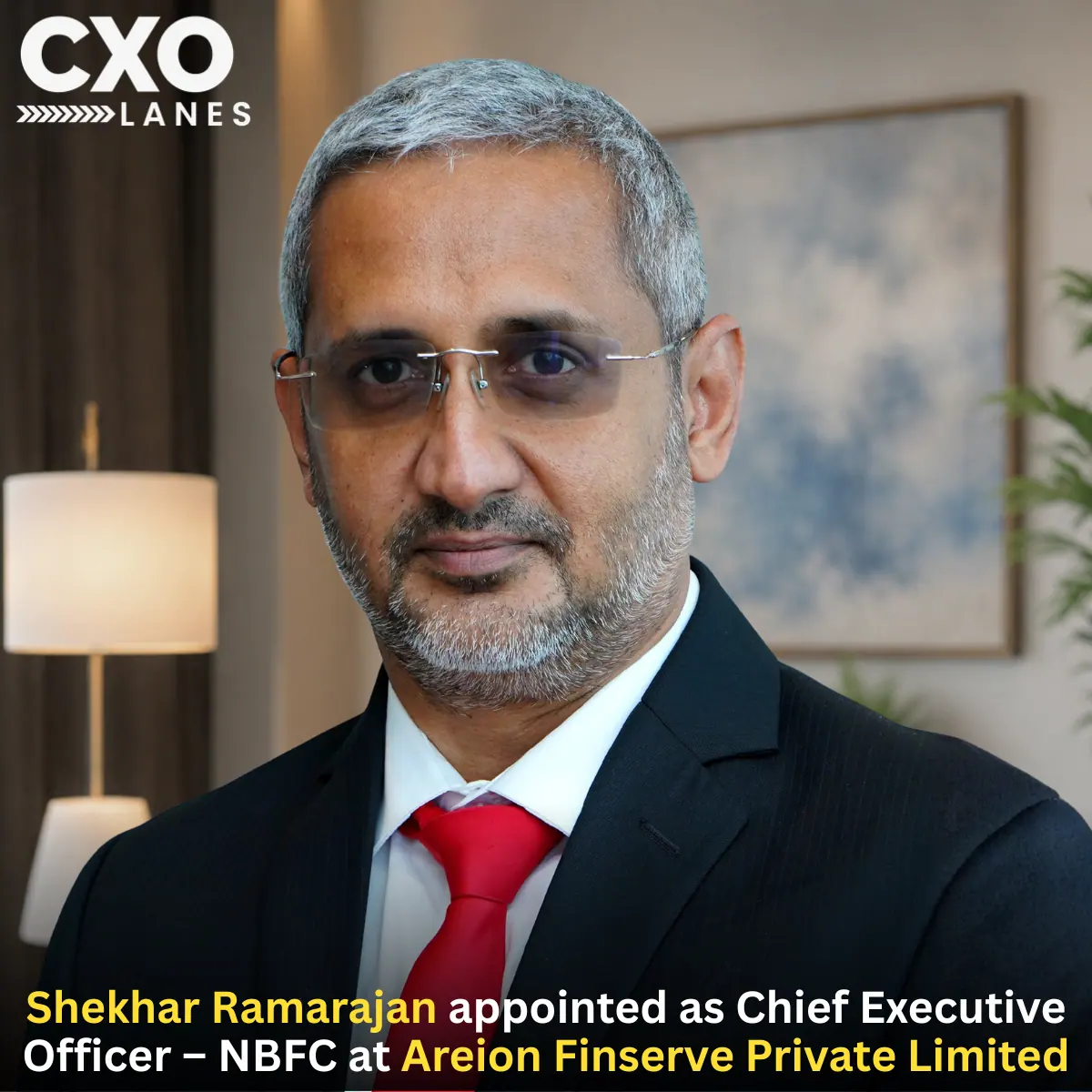 Shekhar Ramarajan has been appointed as Chief Executive Officer – NBFC at Areion Finserve Private Limited