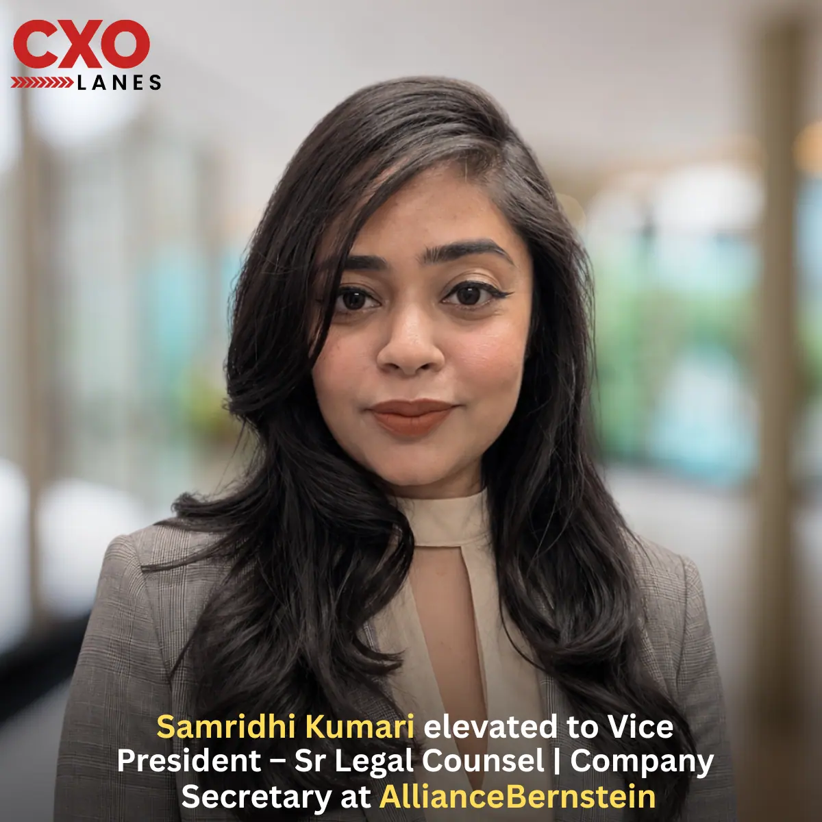 Samridhi Kumari Elevated to Vice President – Sr Legal Counsel | Company Secretary at Alliance Bernstein