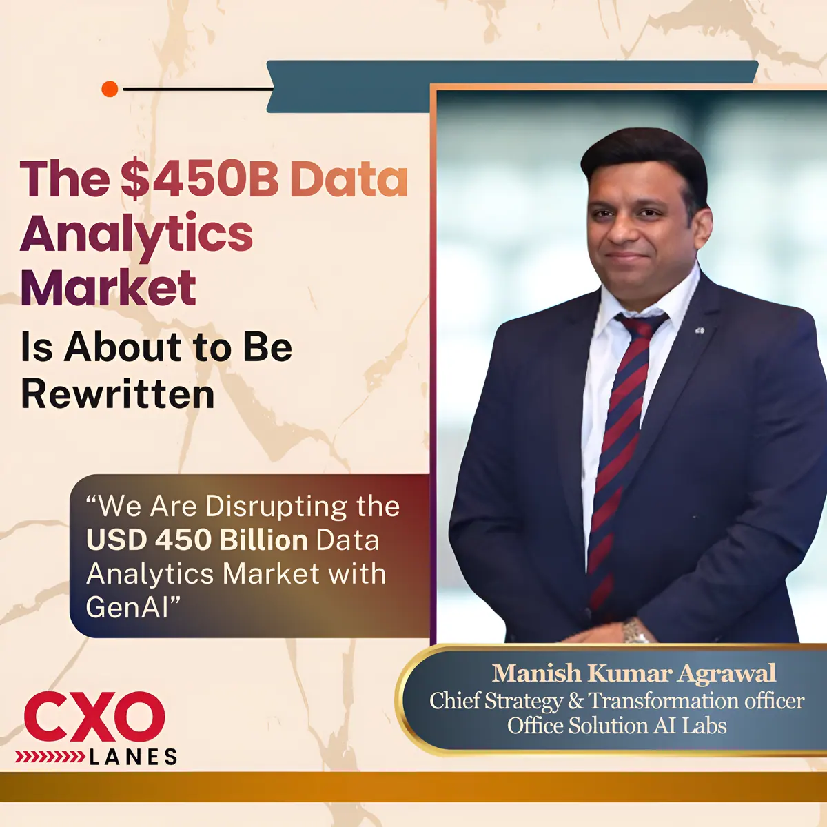 Disrupting the USD 450 Billion Data Analytics Product Market with Generative AI