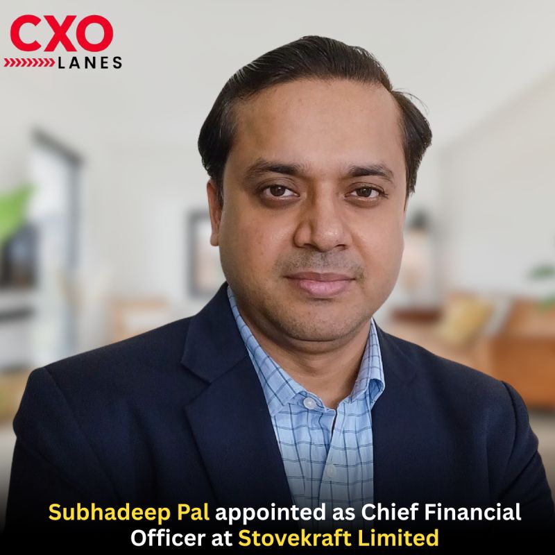 Subhadeep Pal has been appointed as Chief Financial Officer at Stovekraft Limited. In this leadership role, he will drive financial strategy
