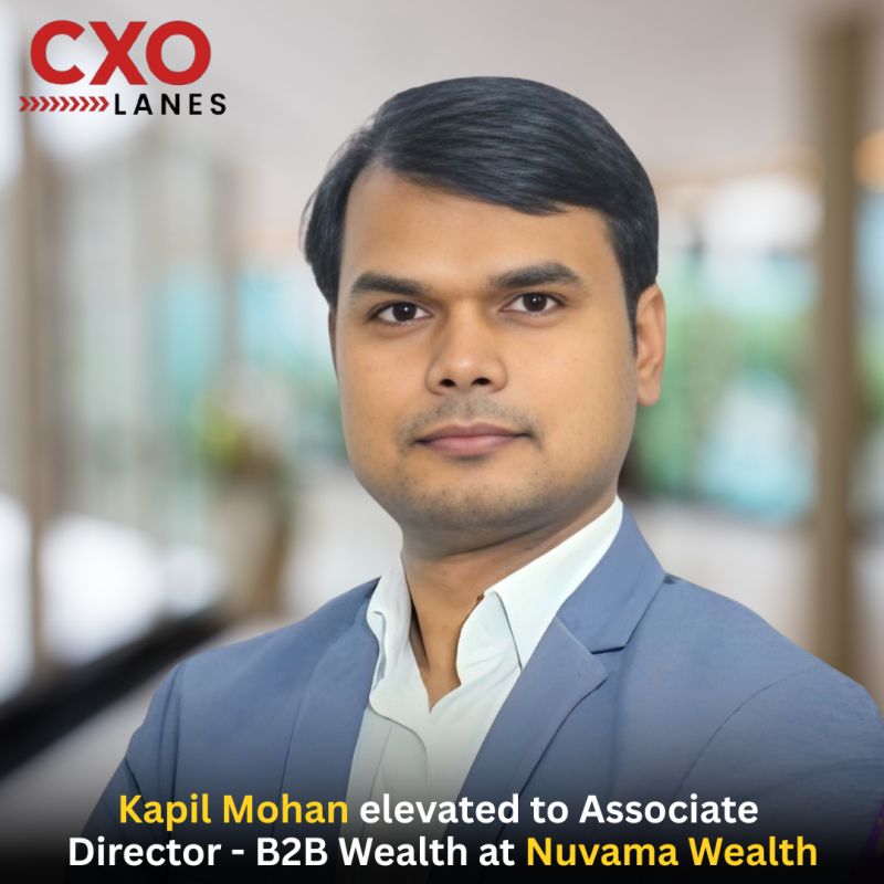 Kapil Mohan CWM® CTEPTM has been elevated to Associate Director - B2B Wealth at Nuvama Wealth, reflecting his strong contribution to buildin