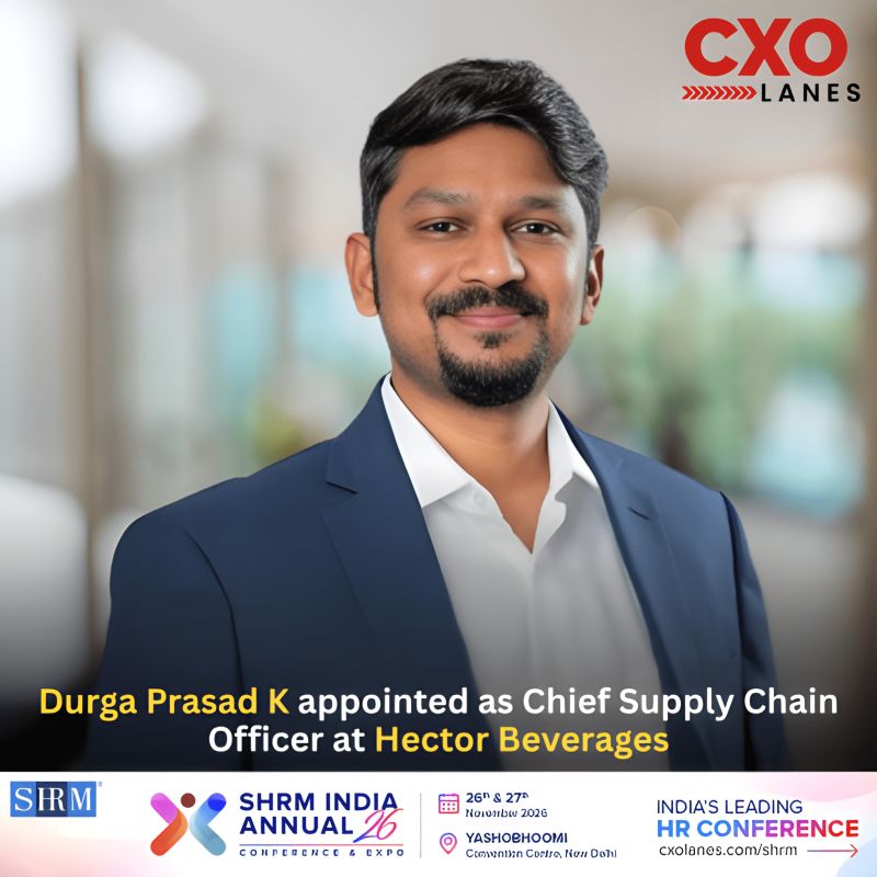 Durga Prasad K has been appointed as Chief Supply Chain Officer at Hector Beverages, bringing extensive experience across...